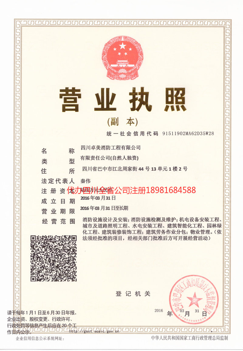 天全天全卓美消防工程有限公司